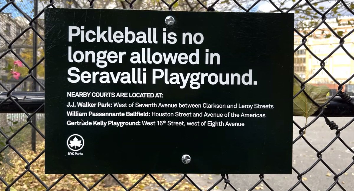 West Village pickleballers and parents clash after sport is banned at nearby playground